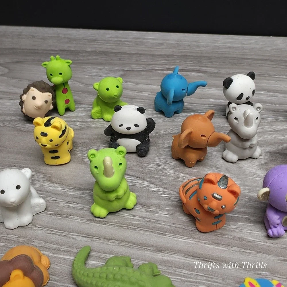 Animal Erasers And Other Erasers- Pets Pencil Erasers Puzzle Animals - 35+ Piece